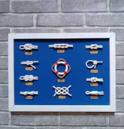 Big Nautical Wall Decor - Nautical Knot, Framed Knots, Coastal Decor - thumbnail 1