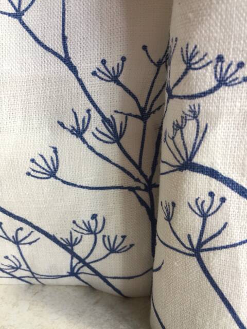 Sample Only - Curtains Made To Measure? Just Need Pole Length & Drop Quote Heath Night Blue Linen - image 1