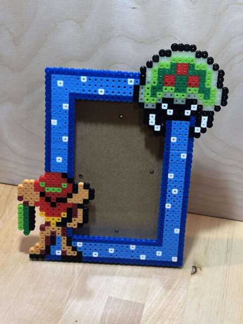 Metroid, Samus, Retro Game Picture Frame, Videogame Photo 8 Bit Videogame Decor, Birthday Gift, Christmas Gamer - image 1