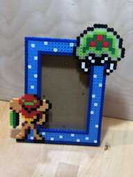 Metroid, Samus, Retro Game Picture Frame, Videogame Photo 8 Bit Videogame Decor, Birthday Gift, Christmas Gamer - thumbnail 1