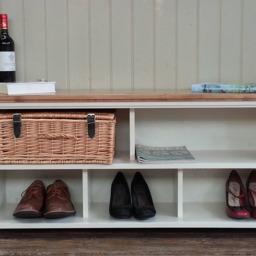 Shoe Rack Hall Shoe Bench With Storage Shelves & Compartments - thumbnail 2