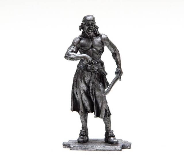 Tin 54mm Pirate Figure 132 Scale Metal Figurine - image 1