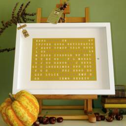 Irish Wall Art - Bia - Food Language Word Search Framed Keepsake Handmade in Ireland - thumbnail 2