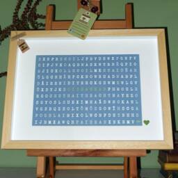 Irish Wall Art - Bia - Food Language Word Search Framed Keepsake Handmade in Ireland - thumbnail 3