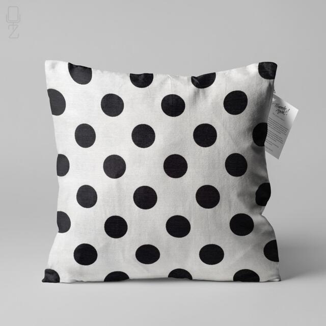 Cushion Cover With Black Polka Dot Pattern - Double Sided Printing Throw Pillow On The Soft Chenille Different Sizes Oeko-Tex?? - image 1