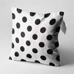 Cushion Cover With Black Polka Dot Pattern - Double Sided Printing Throw Pillow On The Soft Chenille Different Sizes Oeko-Tex?? - thumbnail 3