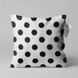 Cushion Cover With Black Polka Dot Pattern - Double Sided Printing Throw Pillow On The Soft Chenille Different Sizes Oeko-Tex?? - thumbnail 1