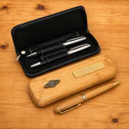 Space & Rockets Luxury Wooden Or Leatherette Pen Case With Matching Free Engraving Shuttle Earth Saturn Gift