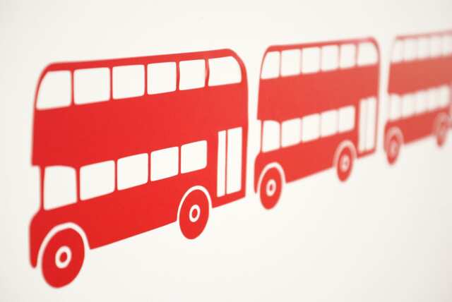 London Bus/Double Decker Vinyl Wall Art Decals/stickers - Various Colours & Sizes - image 1