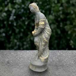 Concrete Woman With Bird Statue Cement Figurine Outdoor Lady Sculpture Decoration Handmade Ornament Girl Lover Gift - thumbnail 4
