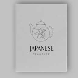 Minimalist Japanese Teapot Botanical Line Art Canvas Wall Print Decor Picture Ready To Hang - thumbnail 1