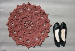 Brown Crochet Rug 22 - thumbnail 1