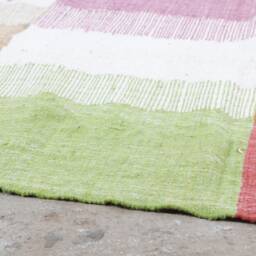 Colorful Boujad Wool Rug Handmade Moroccan Kilim, Abstract Carpet - thumbnail 4