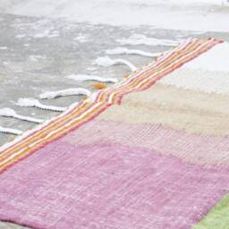 Colorful Boujad Wool Rug Handmade Moroccan Kilim, Abstract Carpet - thumbnail 2