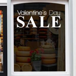 Valentine's Day Sale Shop Window Sticker Retail Display Store Front Vinyl Decal - thumbnail 3