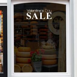 Valentine's Day Sale Shop Window Sticker Retail Display Store Front Vinyl Decal - thumbnail 2