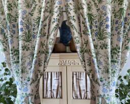 Set Of 2 Wildflower Botanical Curtain Panel Farmhouse Linen Curtains Washed Natural Retro Flower Pattern Custom - thumbnail 1