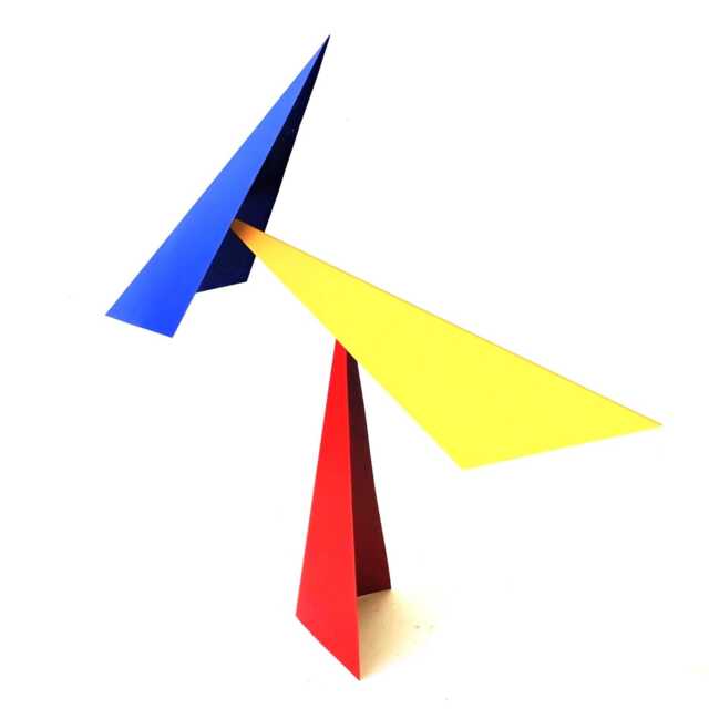 Red Blue Yellow Acuti Standing Mobile Kinetic Sculpture - image 1
