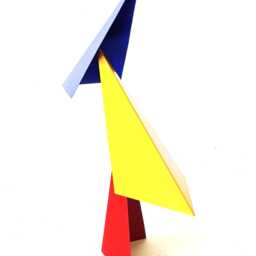 Red Blue Yellow Acuti Standing Mobile Kinetic Sculpture - thumbnail 2