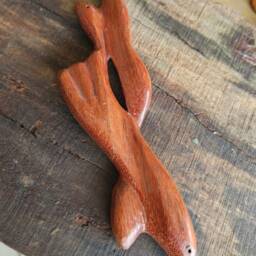 Wood Mezuzah Case , Dove Mezuzah, Hand Made From Israel - thumbnail 2