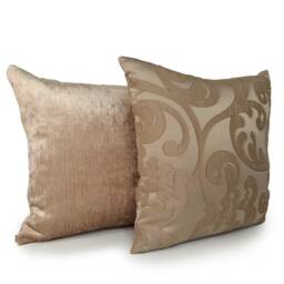 Light Tan & Pillow, Throw Pillow Cover, Decorative Covers, Cushion Toss Silk Blend Pillow, Floral Decor - thumbnail 4