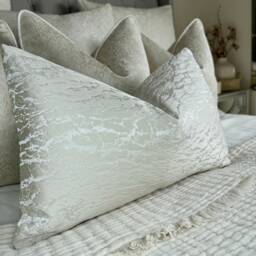 "Ivory Coin Hamlet Cushion Cover, Luxury Throw Pillow Cover 12"" X 20" - thumbnail 1