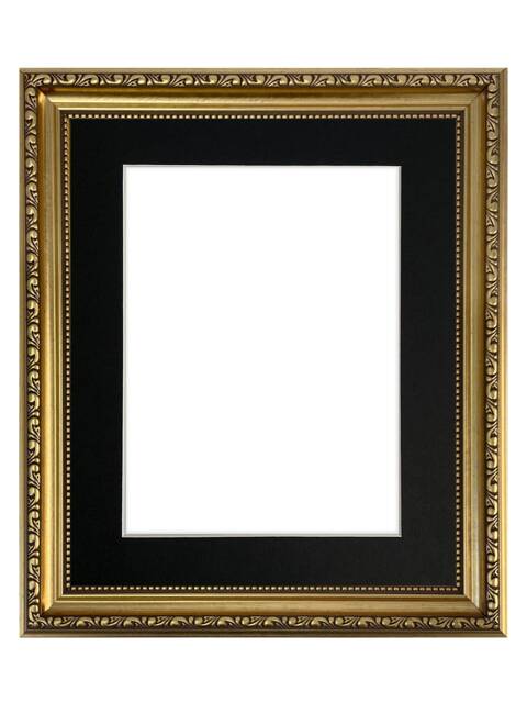 Shabby Chic Gold Picture Frame With Black Mount - image 1