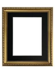 Shabby Chic Gold Picture Frame With Black Mount