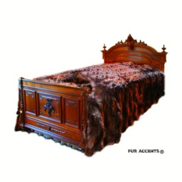 Plush Faux Fur Bedspread - Brown Shag Bear Design Designer Throws By Accents Usa