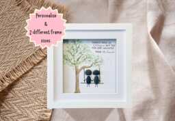 Handmade Pebble Art Frame Gift For Best Friend - Unique Birthday Her Personalized Friendship Keepsake Unusual Bestie Idea
