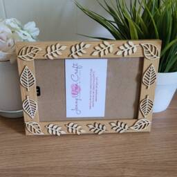 Wooden Leaf Decal Photo Frame 4 X 6 Inches - thumbnail 2