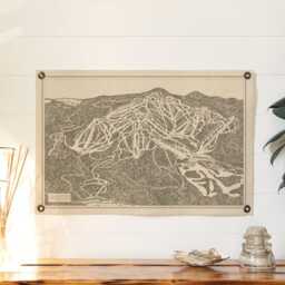 Killington Vermont Mountain Trail Map Felt Poster Banner - Vintage Ski Snowboard Wall Art Gift. Flag Pennant Home Decor Usa Handmade - thumbnail 3