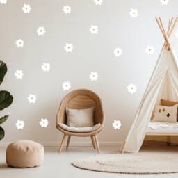 Daisy Wall Decals Boho Floral Decor, Nursery & Kids Room - thumbnail 2