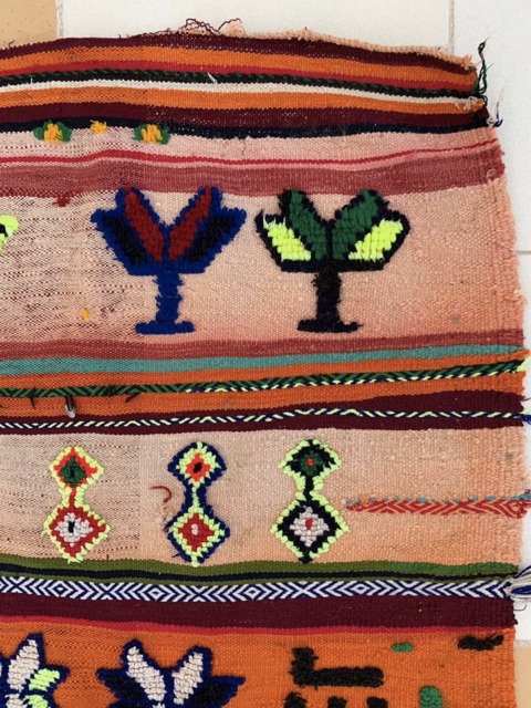 Vintage Moroccan Hanbel Rug, Flatwoven Berber Kilim - image 1