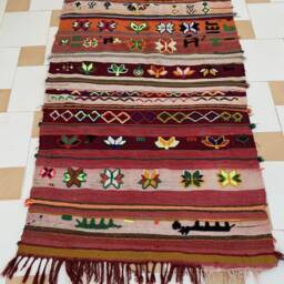 Vintage Moroccan Hanbel Rug, Flatwoven Berber Kilim - thumbnail 3