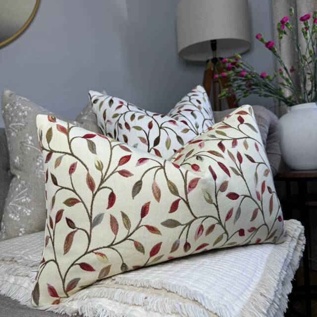 Leaf Design Cushion Cover 12x20 - image 1