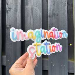 Personalised Imagination Station Sign - Kids Room Decor Playroom Wall Art - thumbnail 2