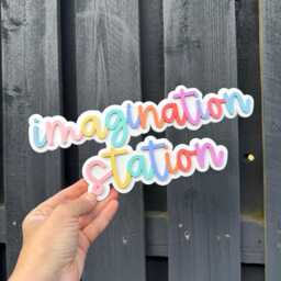 Personalised Imagination Station Sign - Kids Room Decor Playroom Wall Art - thumbnail 1