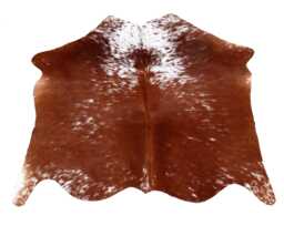 Natural Small Brown & White Cowhide - Hair-On Leather Rug For Modern Spaces - 33x30 Inches - thumbnail 1