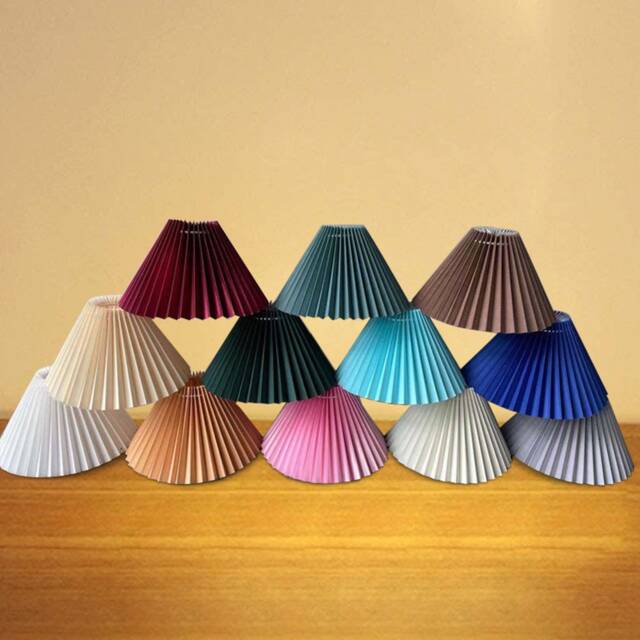 Pleated Lampshade, Retro Lampshade For Table Lamp Standing Wall Lights & Chandelier, Creative Pleats Desk Lamps - image 1