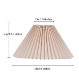 Pleated Lampshade, Retro Lampshade For Table Lamp Standing Wall Lights & Chandelier, Creative Pleats Desk Lamps - thumbnail 2