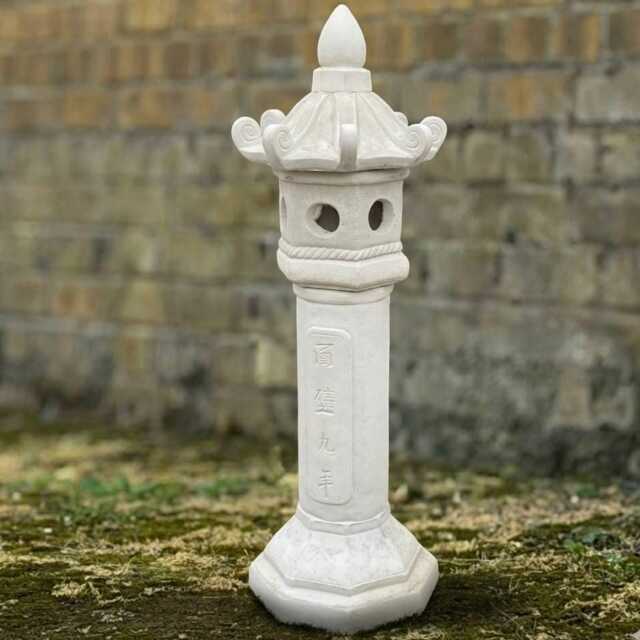 Large Concrete Pagoda Sculpture Patio Lantern Ornament Stone Zen Garden Decoration Handmade Statue Cement Lover Gift - image 1