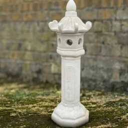 Large Concrete Pagoda Sculpture Patio Lantern Ornament Stone Zen Garden Decoration Handmade Statue Cement Lover Gift - thumbnail 4