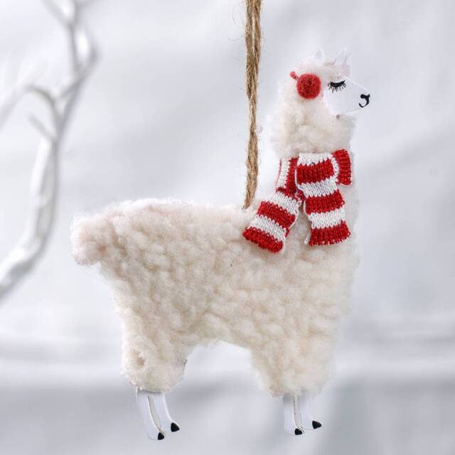 Alpaca Llama Xmas Decoration - Festive Christmas Tree Hanging - image 1