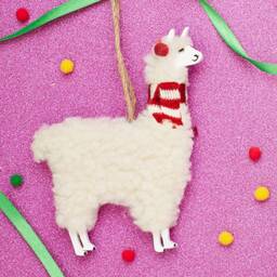 Alpaca Llama Xmas Decoration - Festive Christmas Tree Hanging - thumbnail 4
