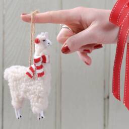 Alpaca Llama Xmas Decoration - Festive Christmas Tree Hanging - thumbnail 2