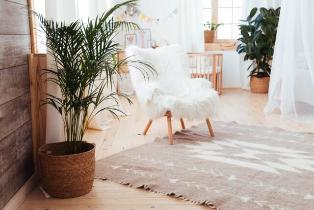 Neutral Beige Aztec Rug With White Pattern 5x7, Large Wool Area Rug, Natural Colored Cozy Tribal Rug For Living Room, Taupe Carpet - image 1