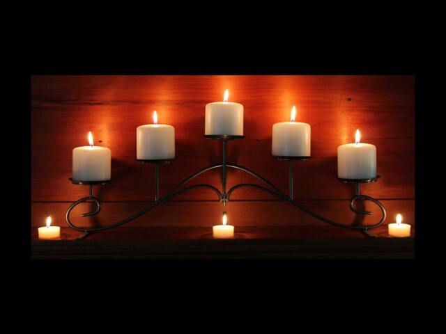 Fireplace Candelabra in Metallic Charcoal Color, For Fireplace, Mantel Or Tabletop - image 1