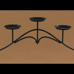 Fireplace Candelabra in Metallic Charcoal Color, For Fireplace, Mantel Or Tabletop - thumbnail 4