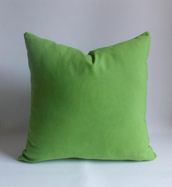 Green Cotton Canvas Pillow Cover 18 Inch Throw - image 1